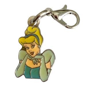 Vintage Disney Princess Cinderella Clip On Charm Zipper Pull Bag Purse Signed